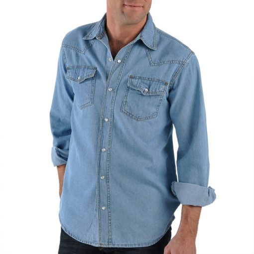 Džínová košile sepraná modrá / – Blancheporte
