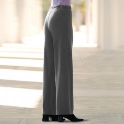 Kalhoty z úpletu šedá  - Blancheporte