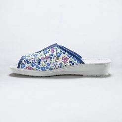 Pantofle s potiskem kytiček modrá  - Blancheporte