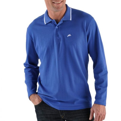 Polo tričko s dlouhými rukávy modrá / (XL) – Blancheporte