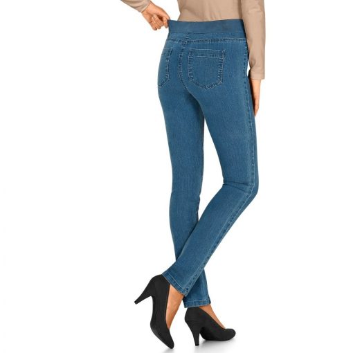 Pružné legínové džíny sepraná modrá  – Blancheporte