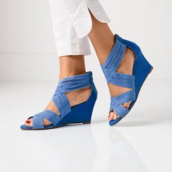 Sandály na klínku modrá  - Blancheporte