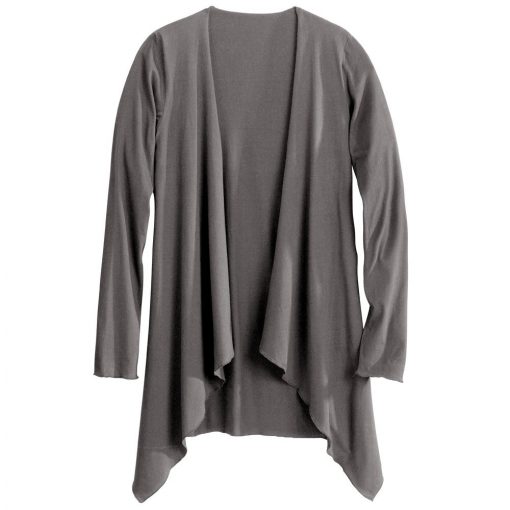 Splývavý svetr s cípy šedá  – Blancheporte