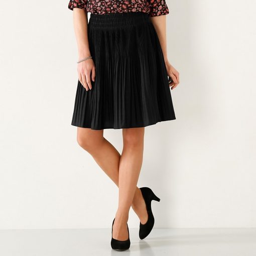 Jednobarevná plisovaná sukně černá  – Blancheporte