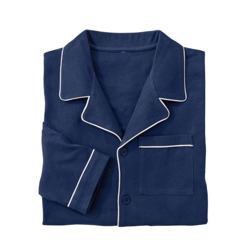 Jednobarevné pyžamo námořnická modrá / (XL) – Blancheporte