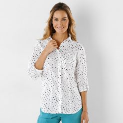Košile s potiskem puntíků bílá  - Blancheporte