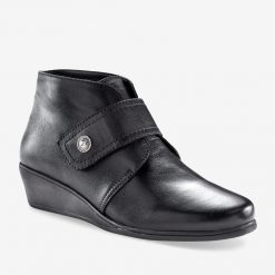 Kotníkové boty na suchý zip černá  - Blancheporte