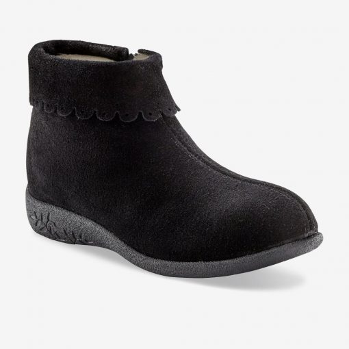 Kotníkové boty s ohrnutím černá  – Blancheporte