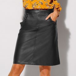 Koženková sukně černá  - Blancheporte