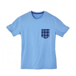 Pyžamové triko s krátkými rukávy nebeská modrá / (S) - Blancheporte