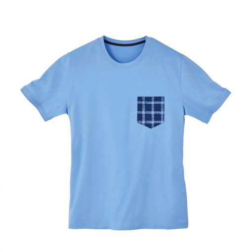 Pyžamové triko s krátkými rukávy nebeská modrá / (S) – Blancheporte
