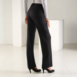 Rovné úpletové kalhoty černá  - Blancheporte