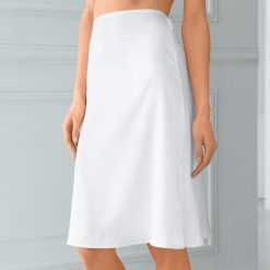 Saténová spodničková sukně bílá / - Blancheporte