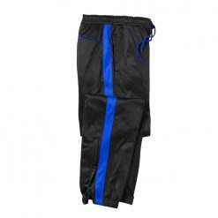 Sportovní kalhoty z česaného mikrovlákna černá/modrá / - Blancheporte