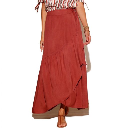 Dlouhá pouzdrová sukně terakota  – Blancheporte