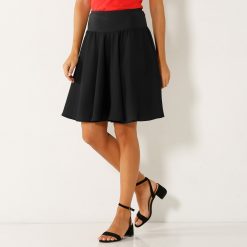 Jednobarevná širší sukně černá  - Blancheporte