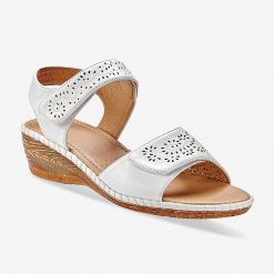 Perforované sandály bílá  - Blancheporte