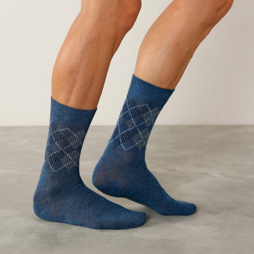 Ponožky s motivem „intarsia“