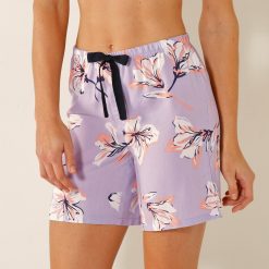 Pyžamové šortky s potiskem květin