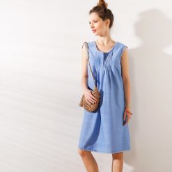 Bavlněné šaty modrá  - Blancheporte