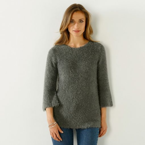 Jemný pulovr khaki / – Blancheporte
