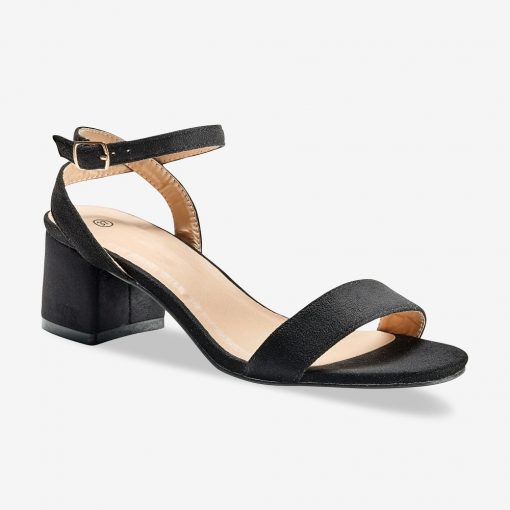 Sandály na podpatku černá  – Blancheporte