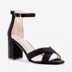 Sandály s překříženými pásky černá  - Blancheporte
