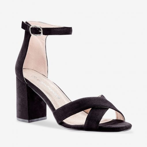 Sandály s překříženými pásky černá  – Blancheporte