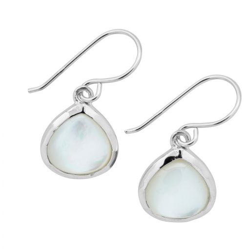 Náušnice se ze stříbra a bílé perleti perleťová bílá – Blancheporte