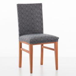 Pružný potah na židli Matarit šedá/antracitová - Blancheporte