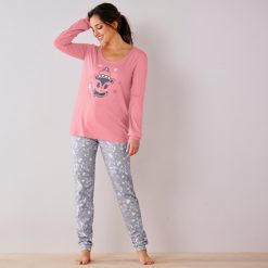Pyžamové kalhoty s potiskem květin květy / - Blancheporte
