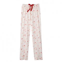 Pyžamové kalhoty s potiskem měsíce Lola slonová kost/třešňová / - Blancheporte