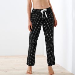 Pyžamové kalhoty s potiskem puntíků Lola černá/sl.kost / - Blancheporte