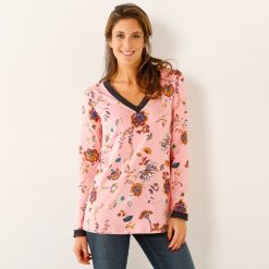 Tričko s potiskem květin květy růžová / - Blancheporte