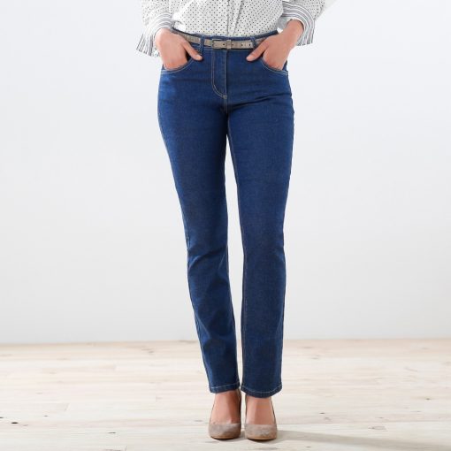 Tvarující džíny s  kapsami modrá  – Blancheporte