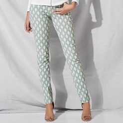 Kalhoty s potiskem zelenkavá/bílá  - Blancheporte