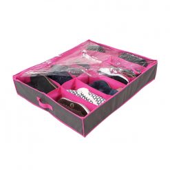 Organizér-zásuvka na boty (na  párů) šedá/růžová - Blancheporte