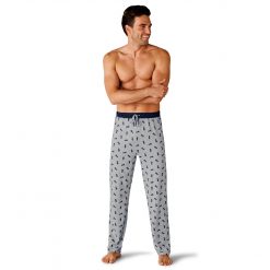 Pyžamové kalhoty s pruhy/ s potiskem