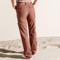 Rovné kalhoty s kapsami kaštanová  - Blancheporte