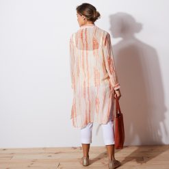 Dlouhá košile s potiskem batiky jantarová  - Blancheporte