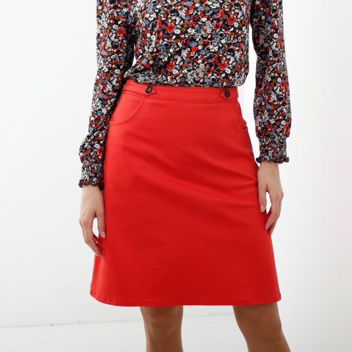 Jednobarevná rozšířená sukně korálová  – Blancheporte