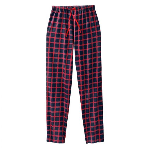 Pyžamové kalhoty s kostkovaným vzorem nám.modrá/červená / – Blancheporte
