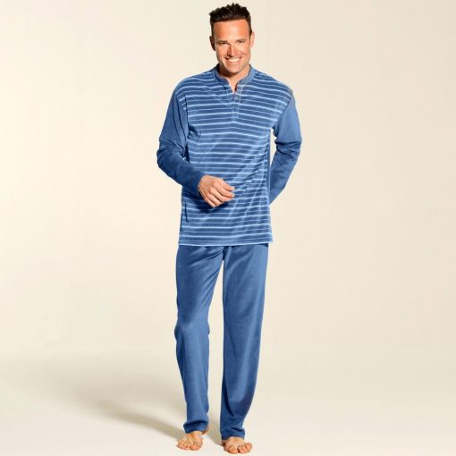 Velurové pyžamo modrá / (M) – Blancheporte